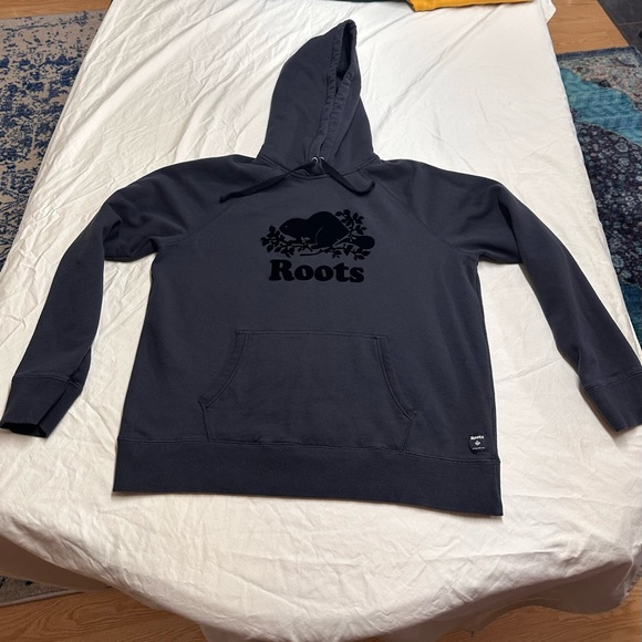 Roots Tops - Roots Charcoal/black Hoodie with Black Logo